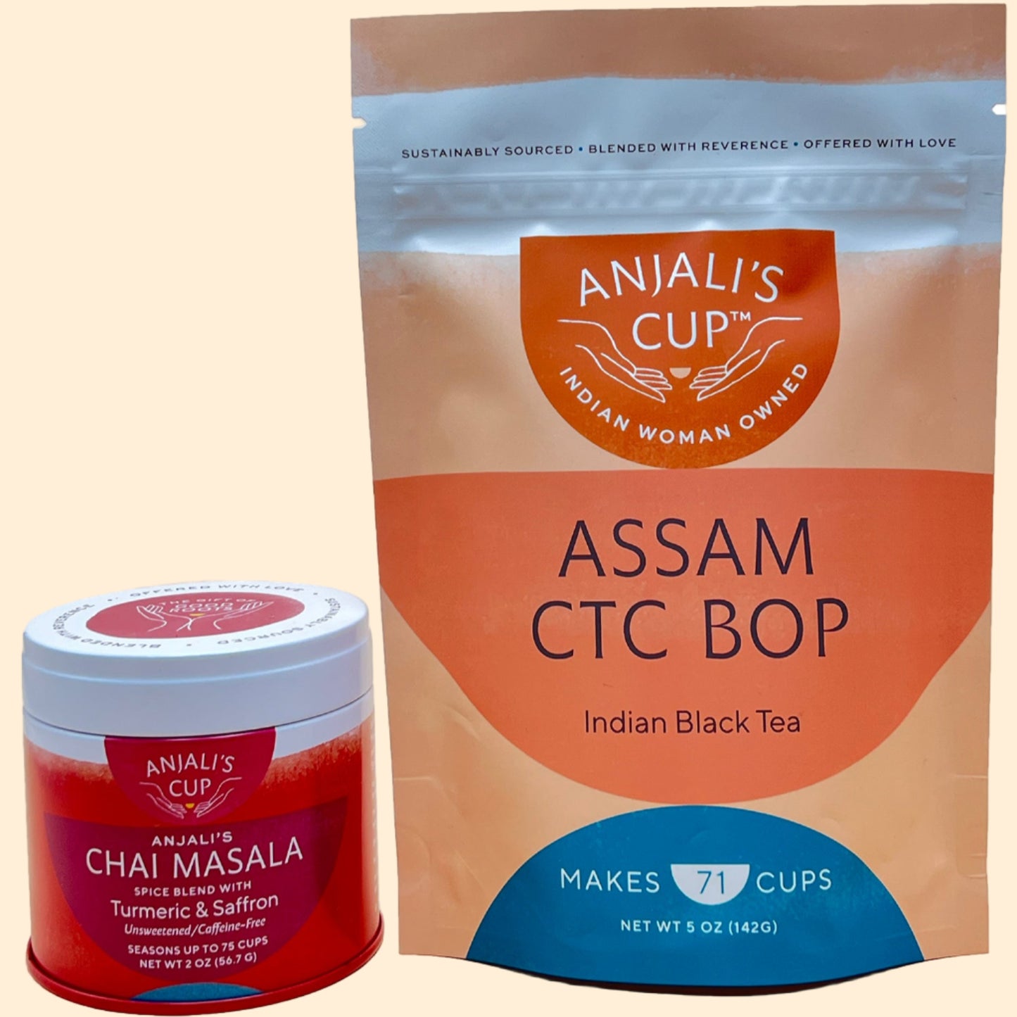 Anjali's Chai Masala with Turmeric & Saffron, 2 oz Tin - Spice Blend