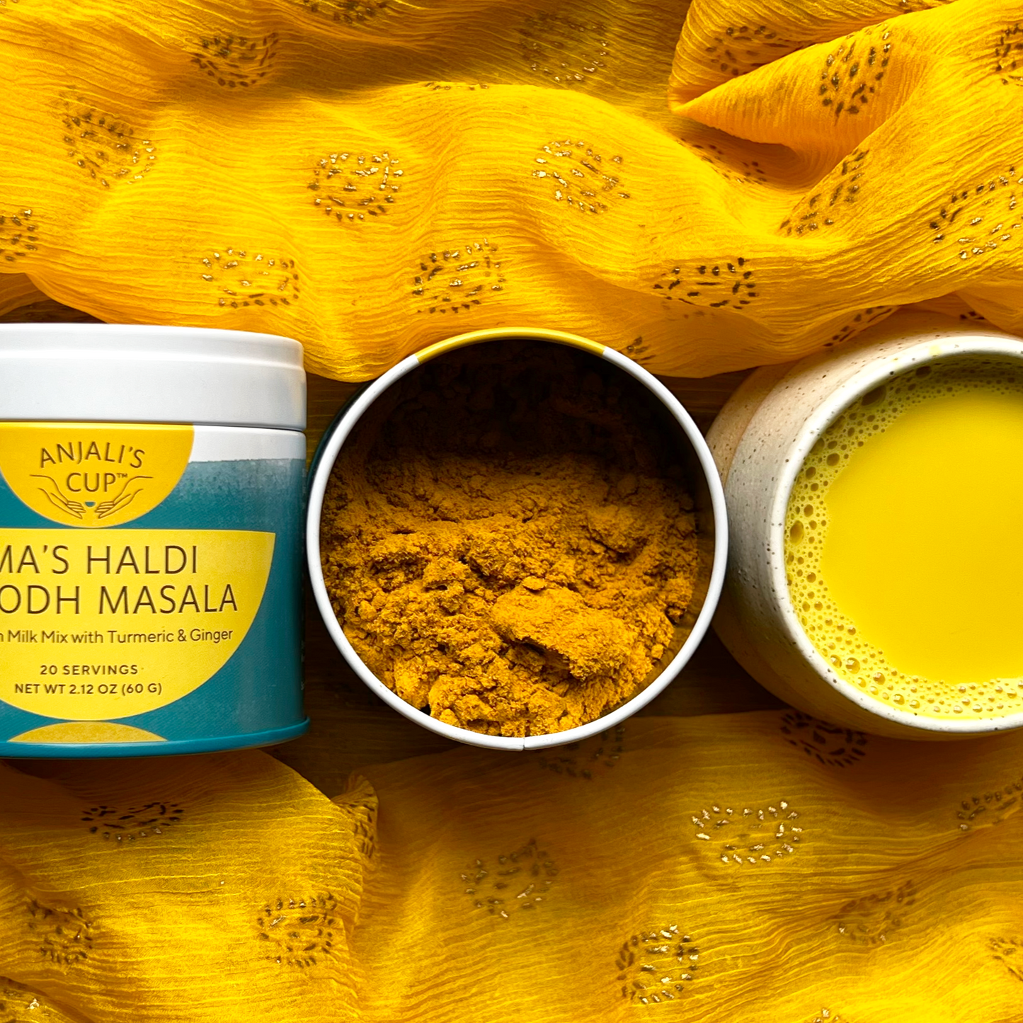 Ma’s Haldi Doodh Masala, 60 Serving Pouch - Spicy Golden Milk Mix