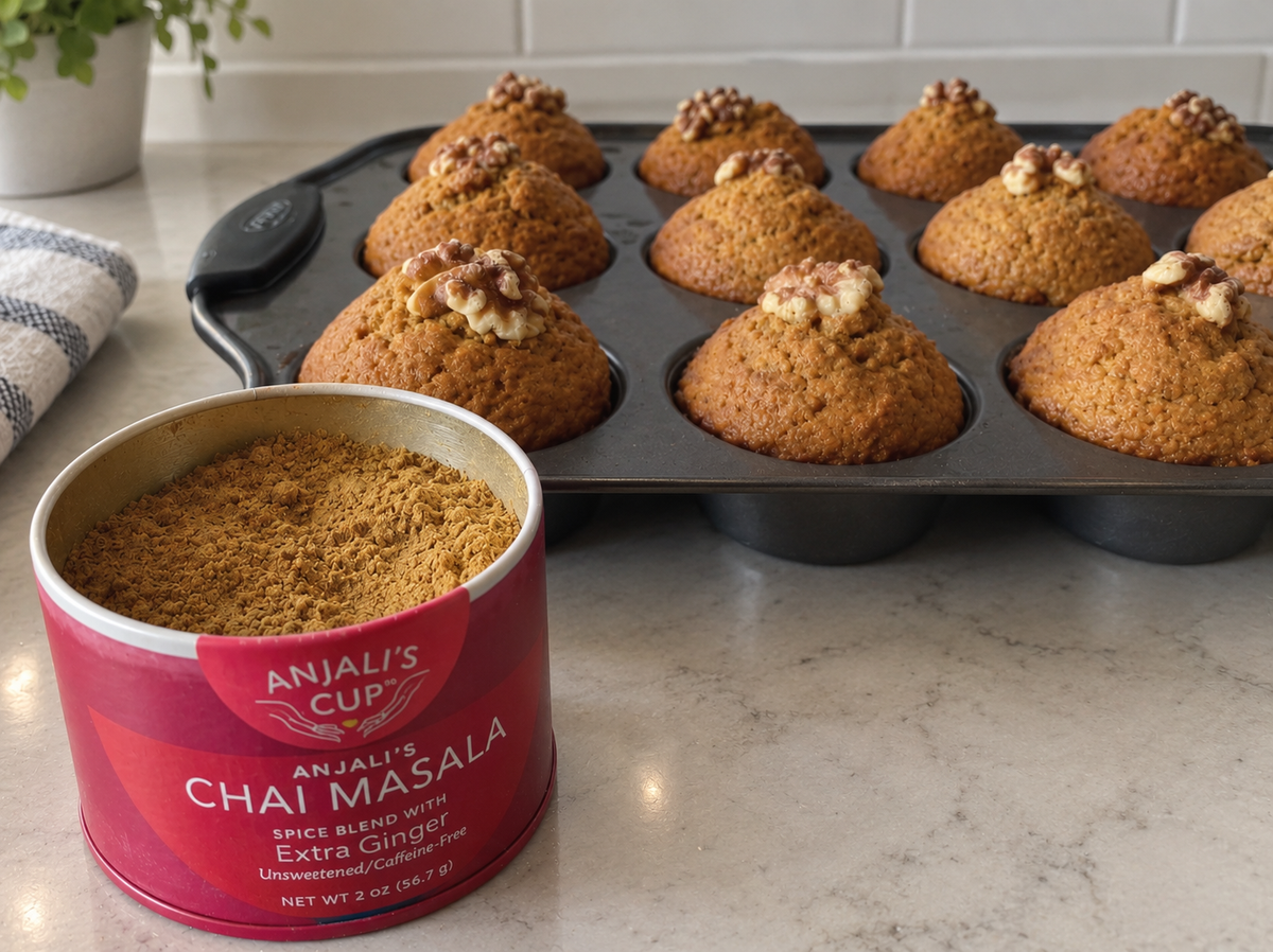Chai Spiced Pumpkin Muffins