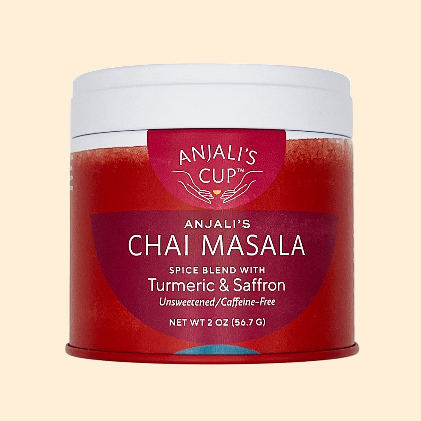 Anjali's Chai Masala with Turmeric & Saffron, 2 oz Tin - Spice Blend