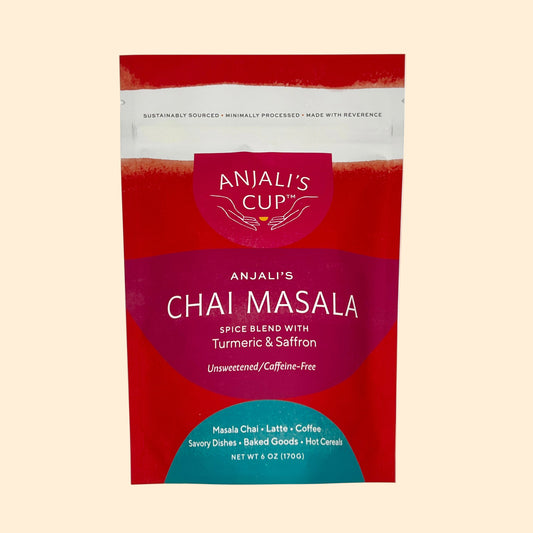 Anjali's Chai Masala with Turmeric & Saffron, 6 oz Pouch - Spice Blend