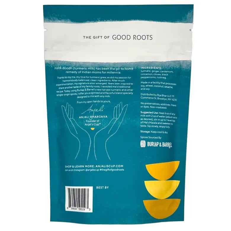 Ma’s Haldi Doodh Masala, 60 Serving Pouch - Spicy Golden Milk Mix