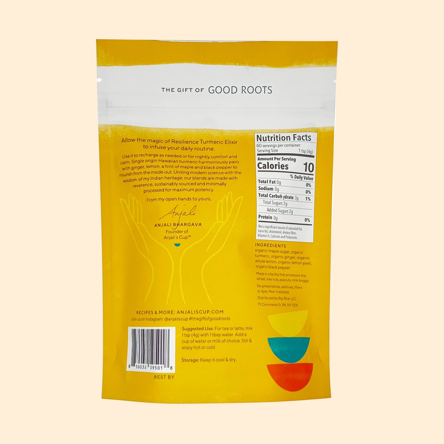 Resilience® Turmeric Elixir, 60 Serving Pouch - Bright Golden Latte Mix