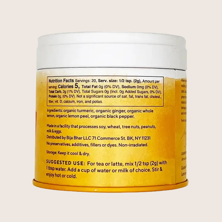 Resilience® Turmeric Elixir, Unsweetened, 20 Drink Tin - Bright Turmeric Drink Mix