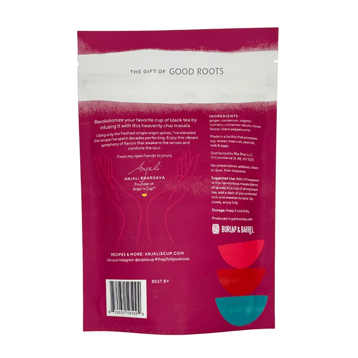 Warming Spice Blend, Ginger & Cardamom Chai Masala, 6 oz Pouch