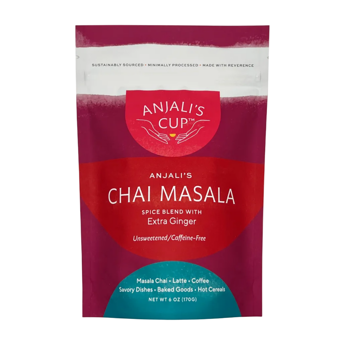 Warming Spice Blend, Ginger & Cardamom Chai Masala, 6 oz Pouch