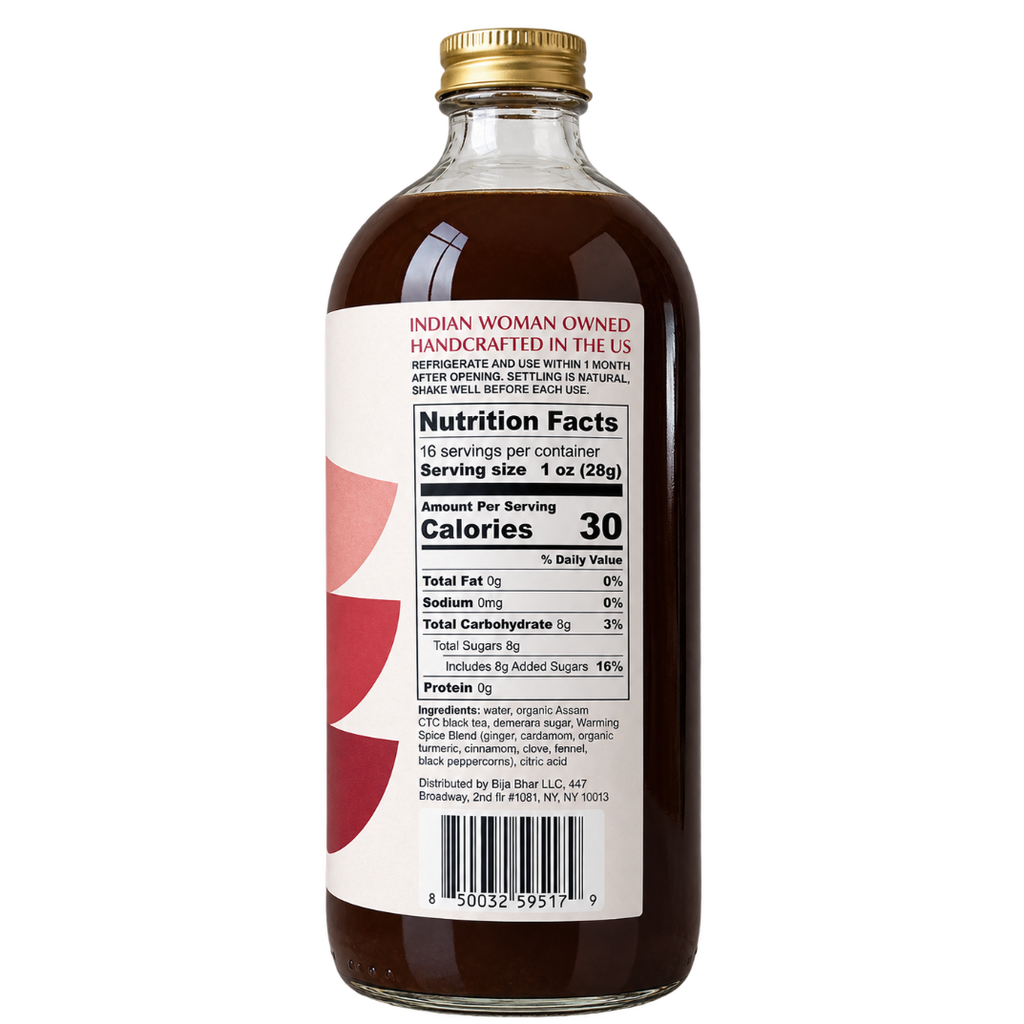 Momentum Masala Chai Concentrate, 16 Servings, 16 oz Bottle