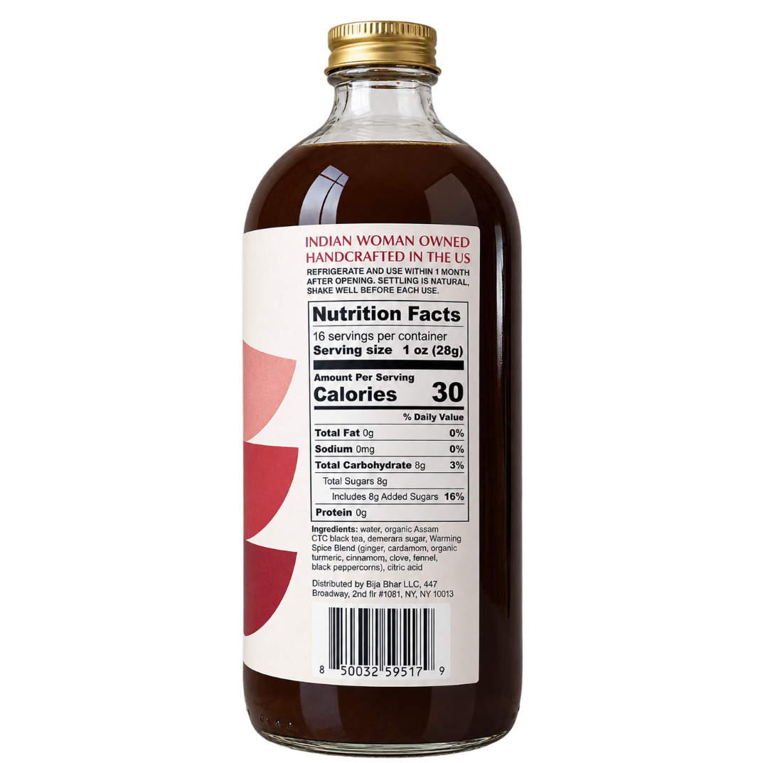 Momentum Masala Chai Concentrate, 16 Servings, 16 oz Bottle