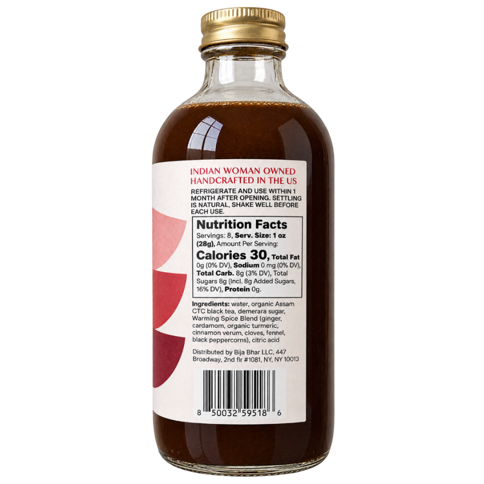 Momentum Masala Chai Concentrate, 8 Servings, 8 oz Bottle