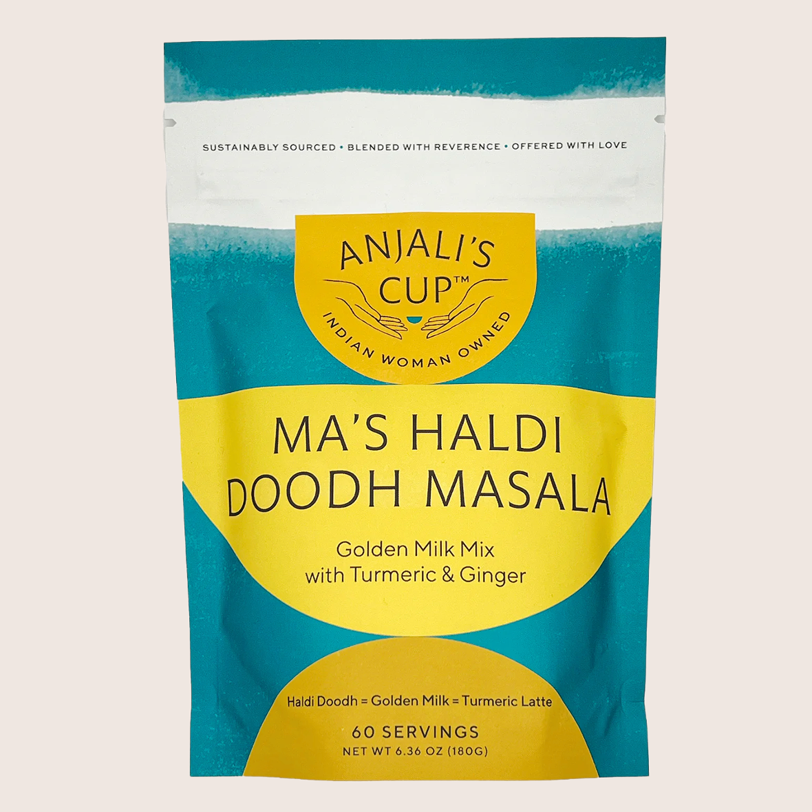 Ma’s Haldi Doodh Masala, 60 Serving Pouch - Spicy Golden Milk Mix