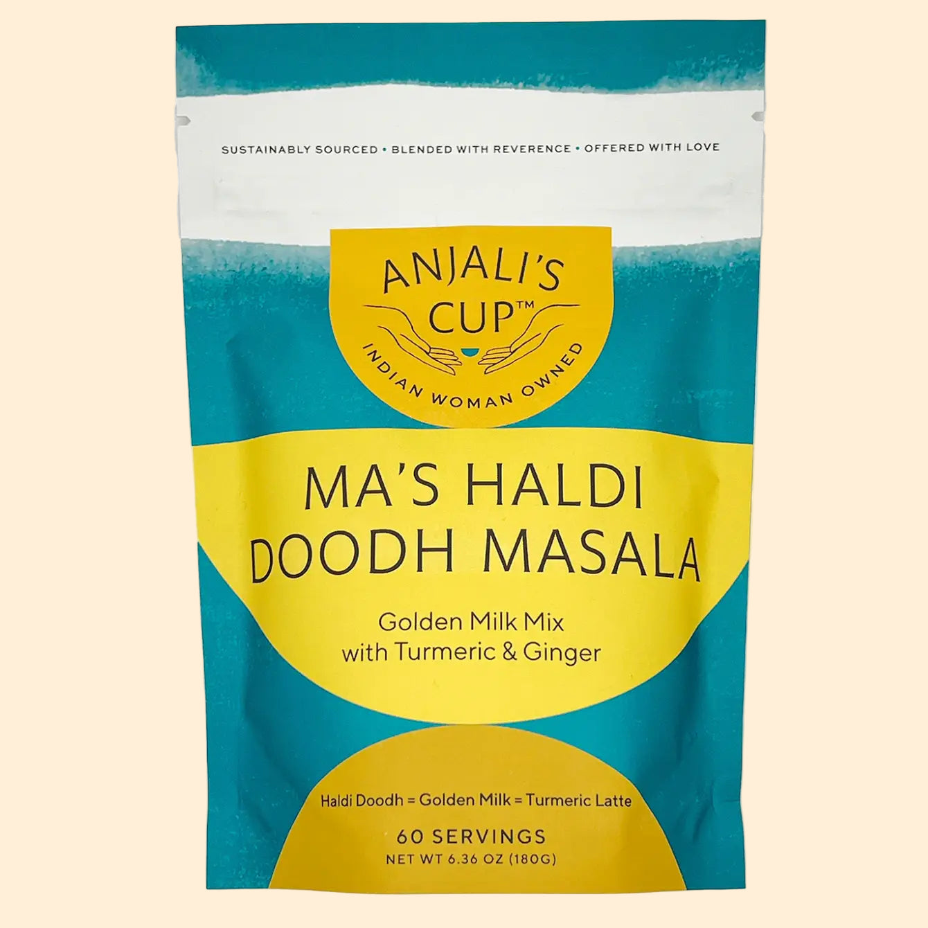 Ma’s Haldi Doodh Masala, 60 Serving Pouch - Spicy Golden Milk Mix