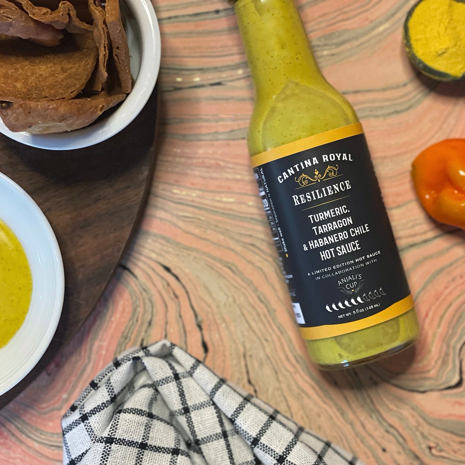 Resilience Turmeric, Tarragon & Habanero Chili Hot Sauce - Anjali's Cup