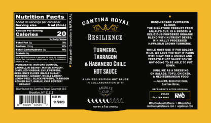 Nutrition Facts - Ingredients use and calories intent. - Cantina royal - with anjali's cup.
